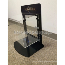 Acrylic Jewellery Display Sets Black Metal Frame Lockable Portable Counter Top Jewelry Showcase